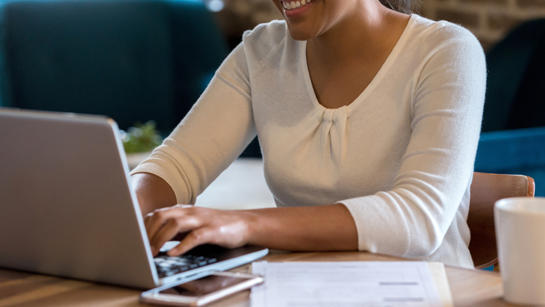 Woman Using Computer