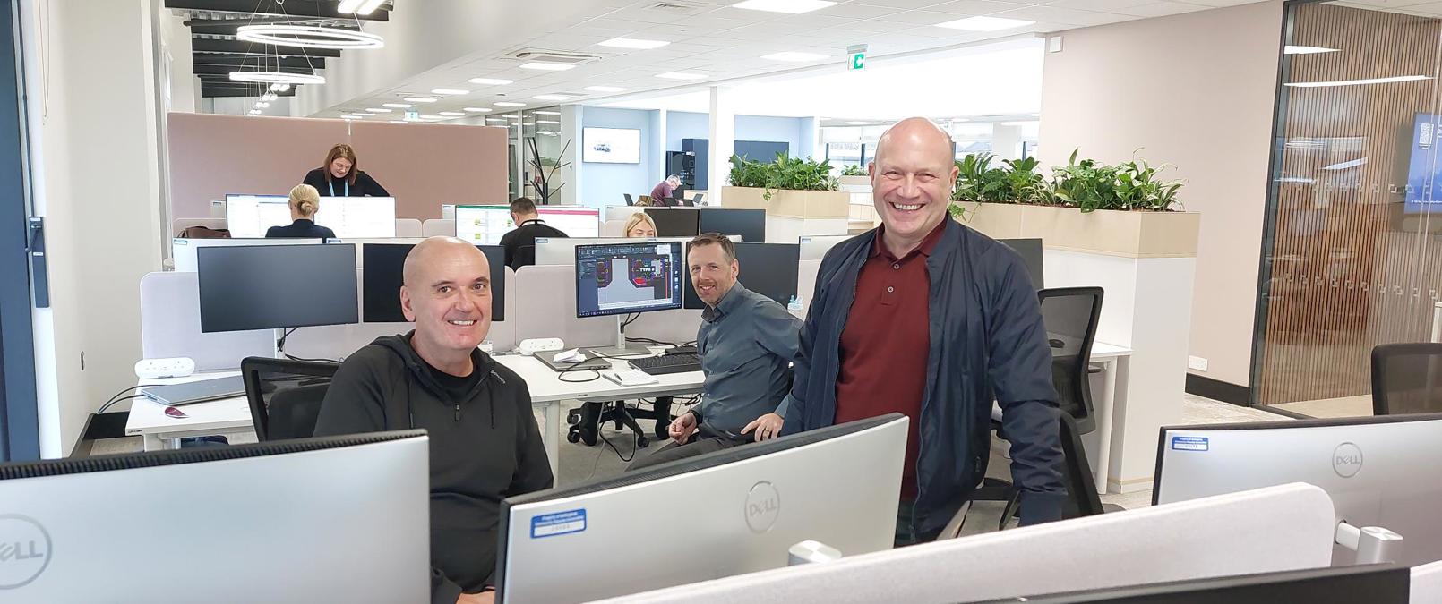 Pelham architects at new desks